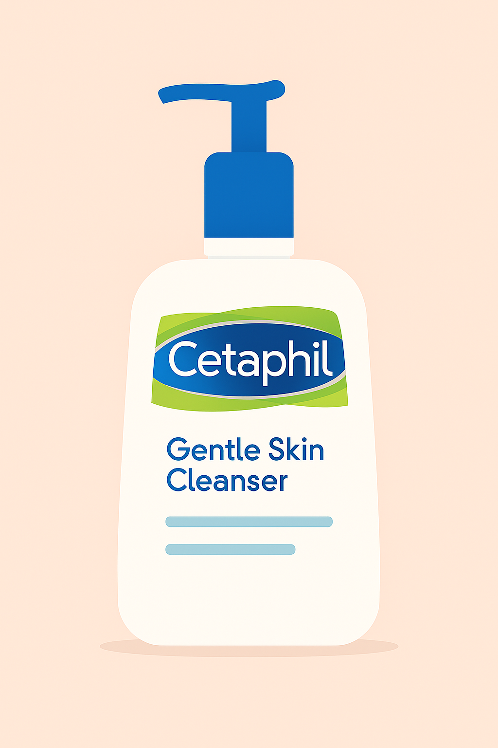 Cetaphil Gentle Skin Cleanser illustration for sensitive teen skin